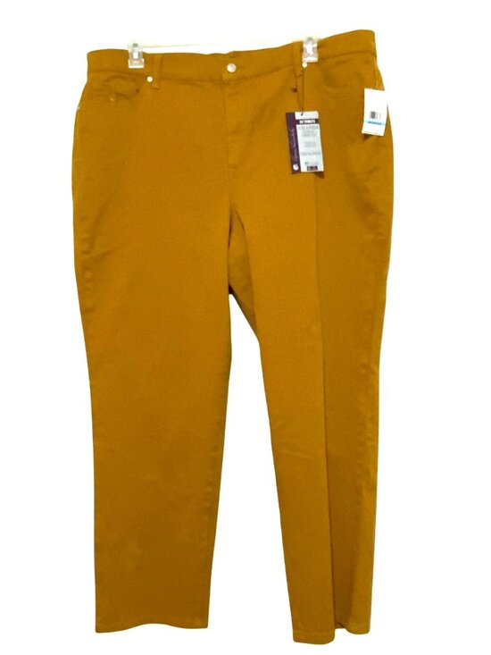 Gloria Vanderbilt AMANDA Slimming Womens Jeans 20W Average Mustard Brown Fall GV - Picture 1 of 8